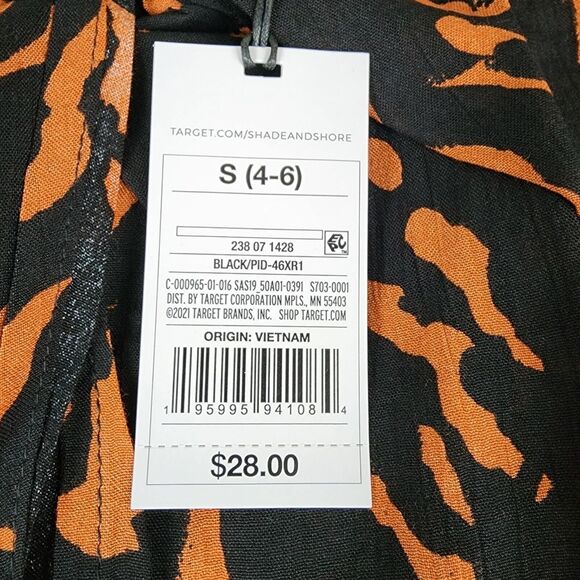 Shade & Shore Small Animal Print Knot Front Maxi Cover-Up Skirt New With Tags - Picture 5 of 7